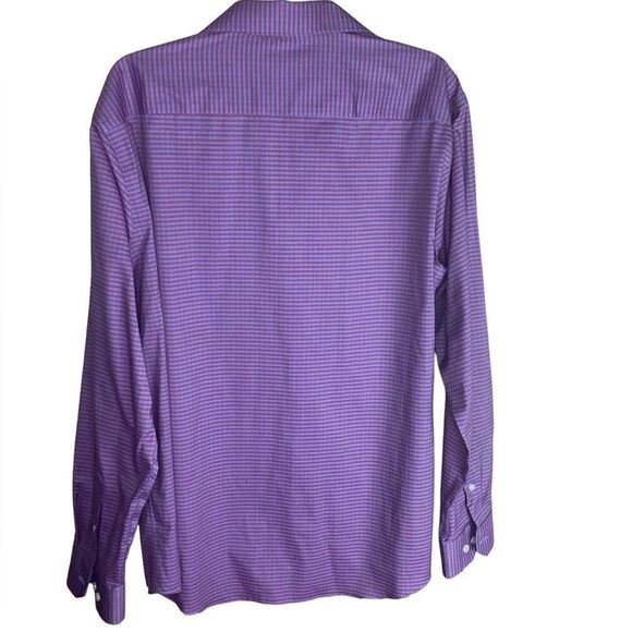 Roark Men’s Sz XL Blue Red Striped Collared Non Iron Slim Fit Button Down Shirt - Picture 3 of 4